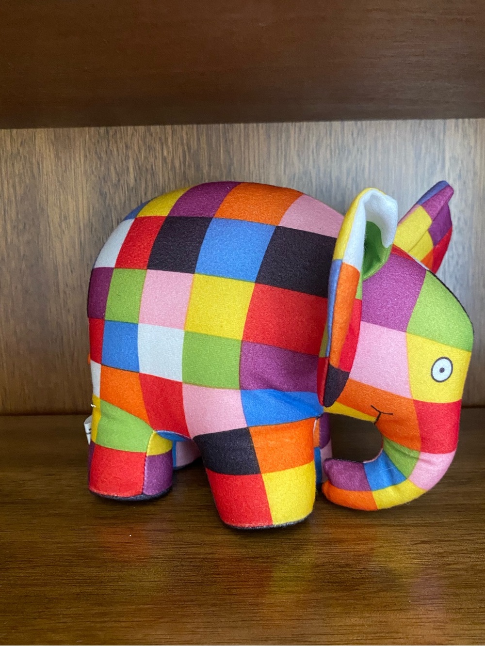 Elmer Patchwork Elephant Plush 1993 Multicolor Small VTG